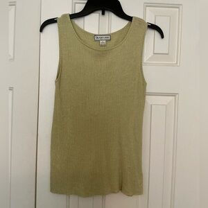 Travis Ayers 100% Silk Ribbed Tank Top